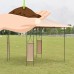 Costway 10'x10' Square Gazebo Canopy Tent Shelter Awning Garden Patio W/Brown Cover   